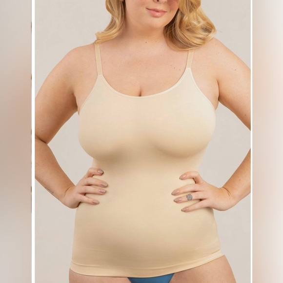 NWT Shapermint Scoop Neck Cami Nude - Picture 1 of 3